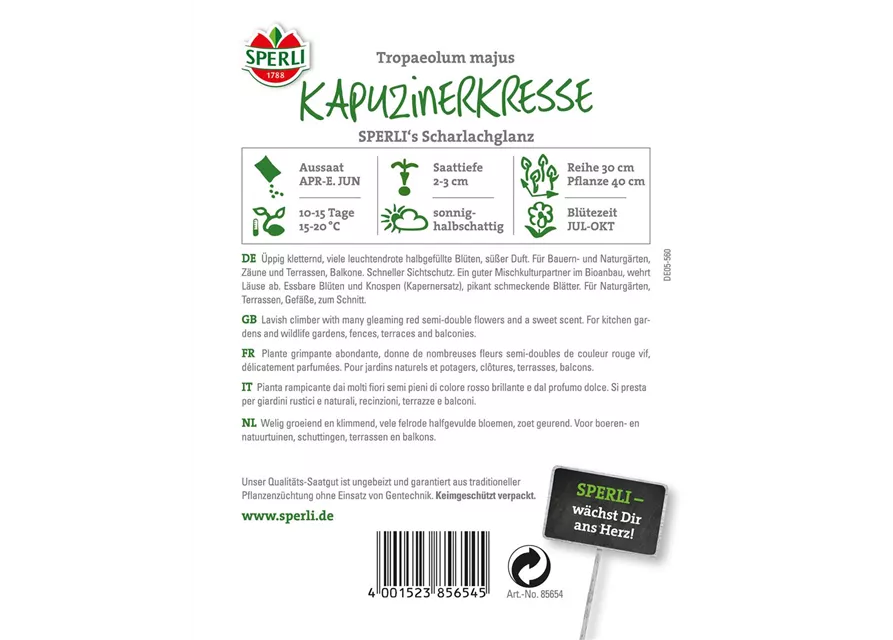 Kapuzinerkresse 'Scharlachglanz'