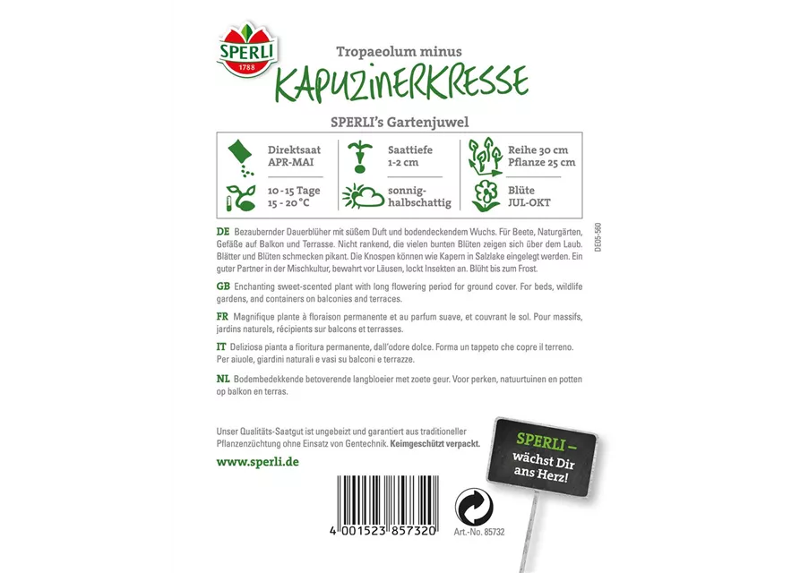 Kapuzinerkresse 'Gartenjuwel'