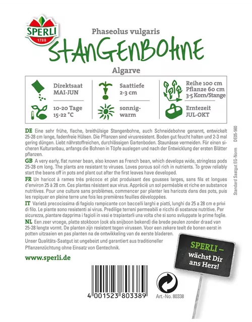 Stangenbohne 'Algarve'