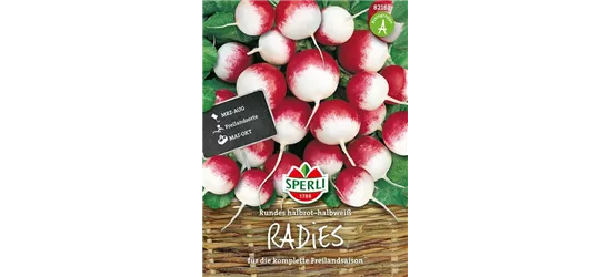 Radieschen 'Rundes Halbrot-Halbweiß'