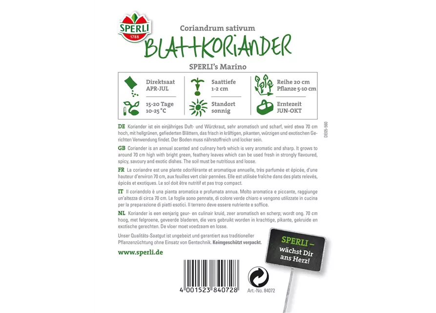 Blattkoriander 'Marino'