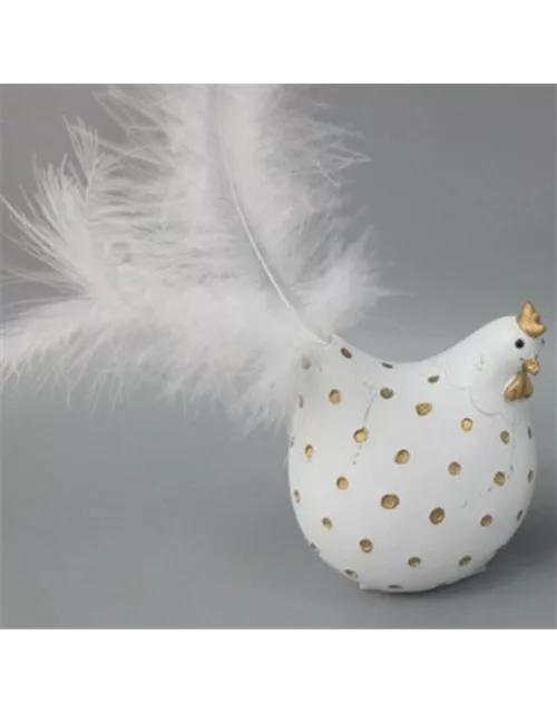 Huhn Dots mit Feder - Kopie