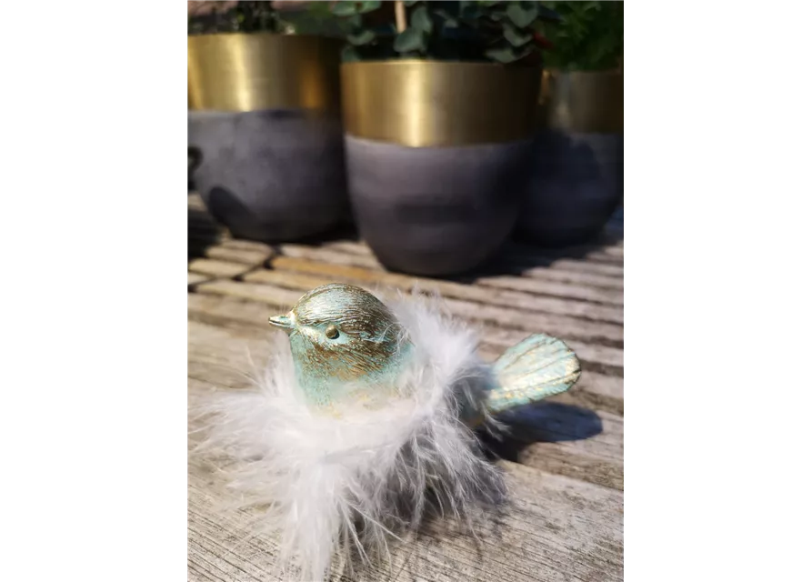 Vögelchen mit Federkranz in 2 Größen