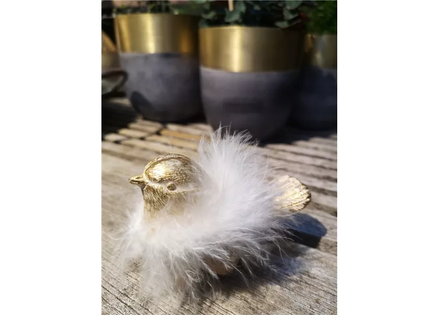 Vögelchen mit Federkranz in 2 Größen