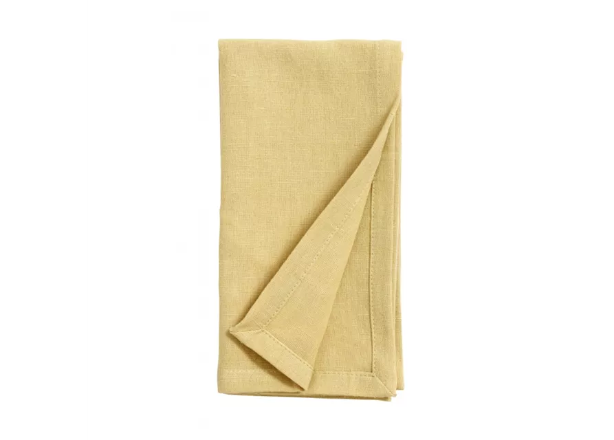 Serviette aus Stoff gelb von NORDAL 40x40 cm Baumwolle u. Leinen Maschinenwäsche 30 Grad