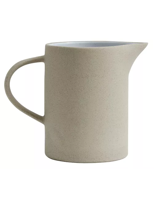 Steingut Wasserkrug 1 Liter beige weiß von NORDAL Krug Pitcher