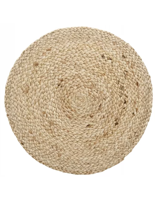 Tischset Platzdecke von Nordal 100 % Jute Rund D 35 cm
