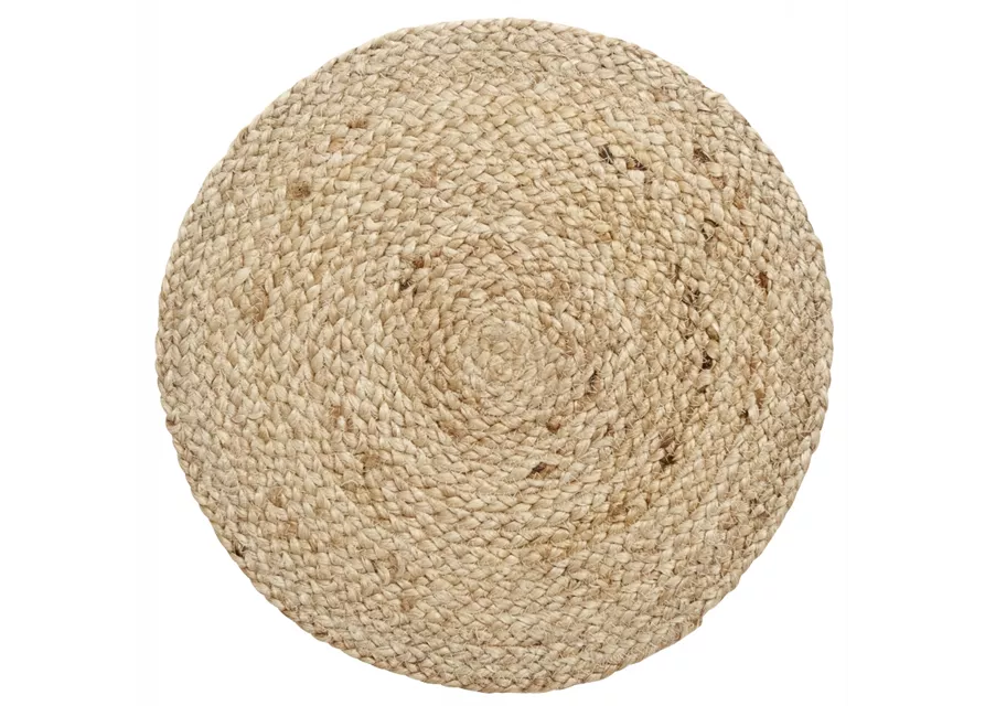 Tischset Platzdecke von Nordal 100 % Jute Rund D 35 cm