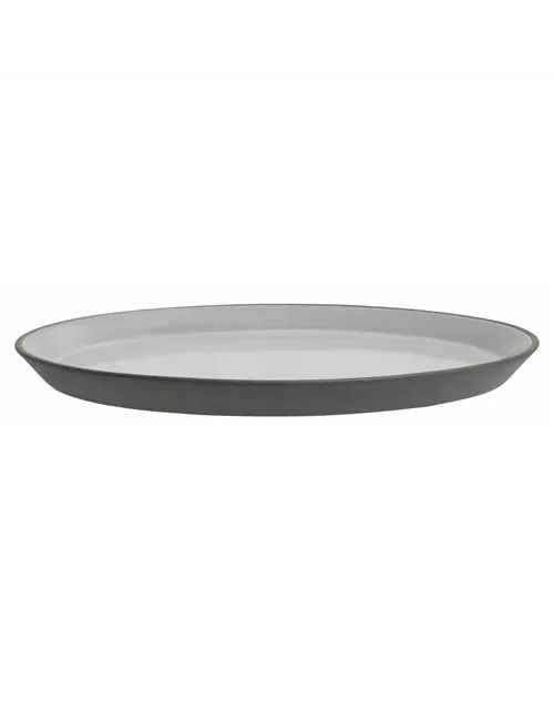 Steingut Kuchenteller anthrazit mit hellgrau Kleiner Teller von NORDAL 22 cm