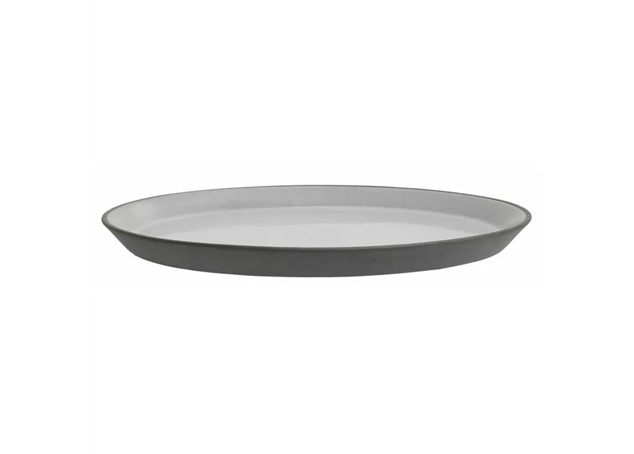 Steingut Kuchenteller anthrazit mit hellgrau Kleiner Teller von NORDAL 22 cm