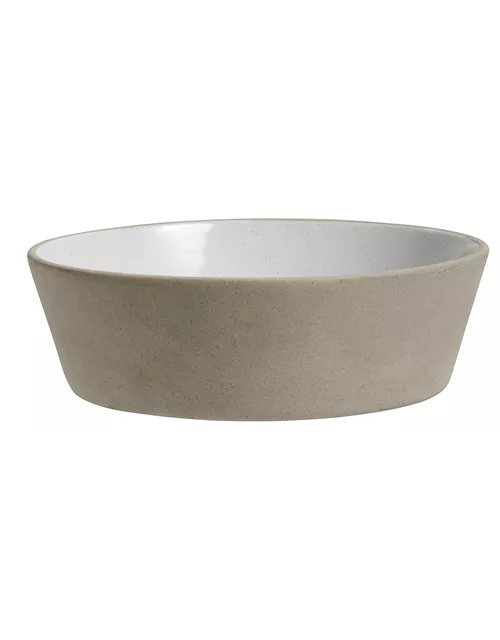 Steingut Schale Suppenteller beige weiß von NORDAL 18 cm L 