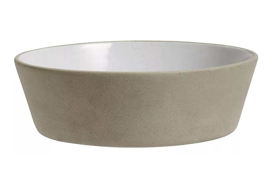 Steingut Schale Suppenteller beige weiß von NORDAL 18 cm L 