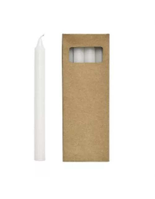 Kerzen von Nordal 8 Stk. Stabkerzen weiss cremeweiß 24 cm