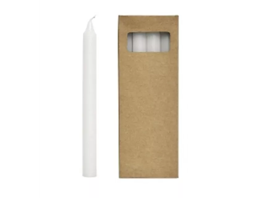 Kerzen von Nordal 8 Stk. Stabkerzen weiss cremeweiß 24 cm