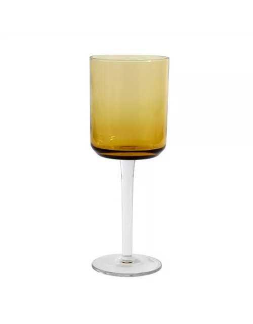 Retro Rotweinglas von NORDAL klare Form Farbe Amber
