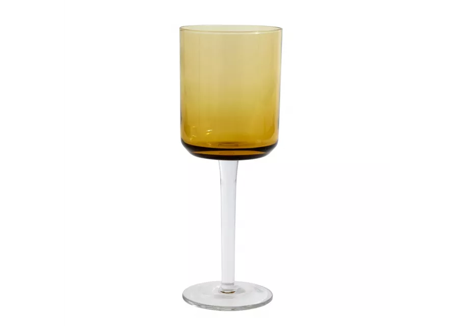 Retro Rotweinglas von NORDAL klare Form Farbe Amber