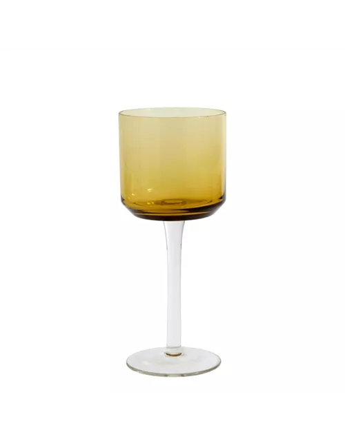 Retro Weißweinglas von NORDAL klare Form Farbe Amber Gelb