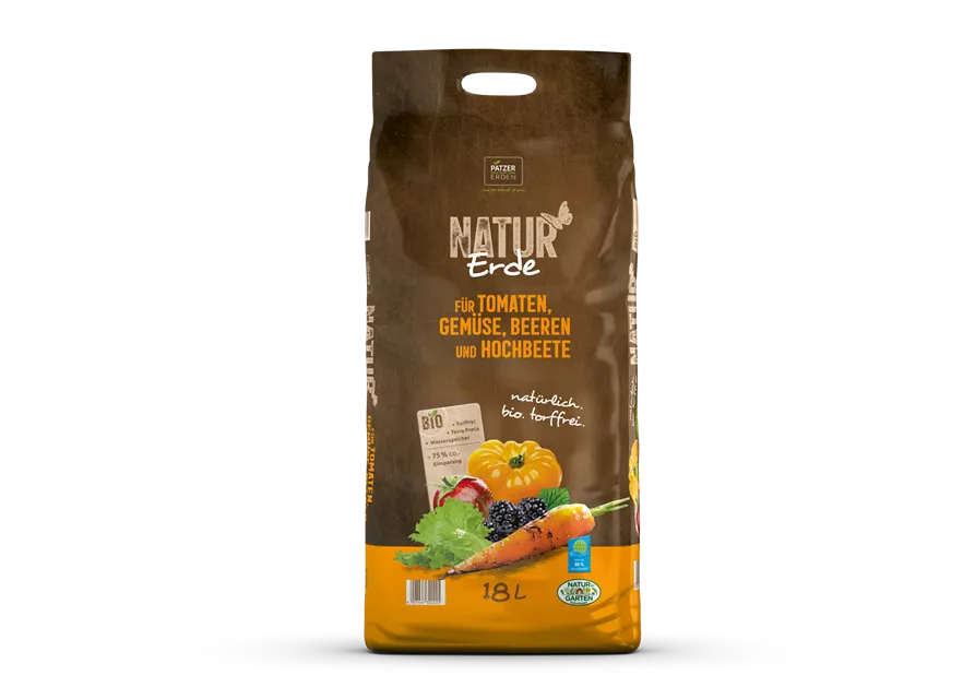 NATUR Erde für Tomaten, Gemüse, Beeren und Hochbeete