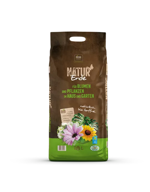 NATUR Erde für Blumen und Pflanzen im Haus und im Garten