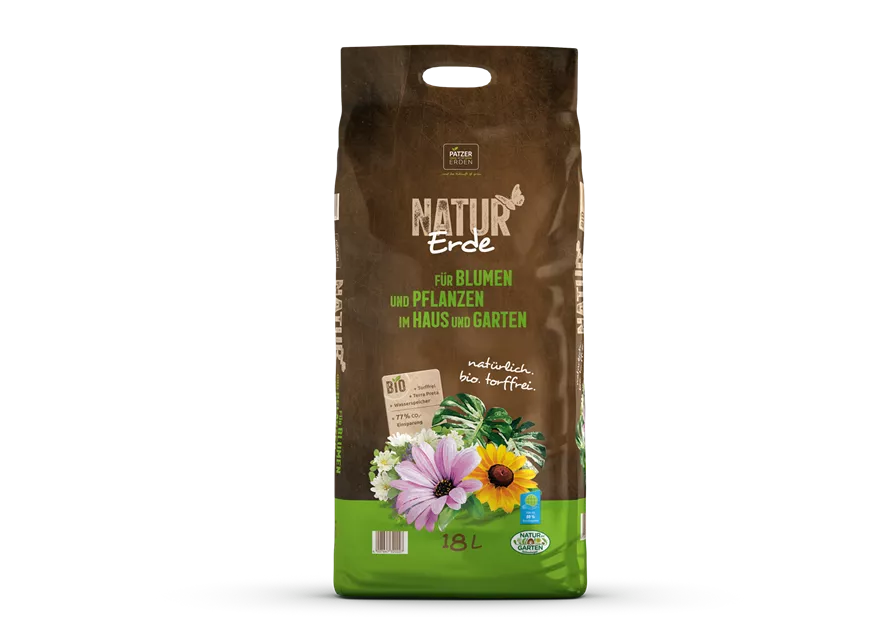 NATUR Erde für Blumen und Pflanzen im Haus und im Garten