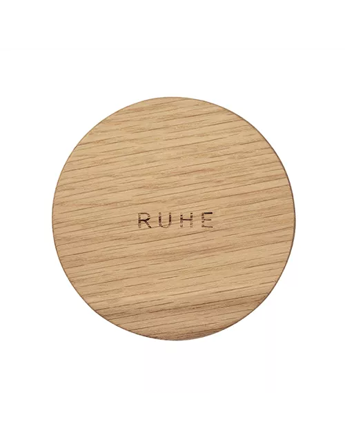 Duftkerze Cotton Blossom Baumwollblüte Glas-Windlicht mit echtem Eichenholzdeckel von Räder Design