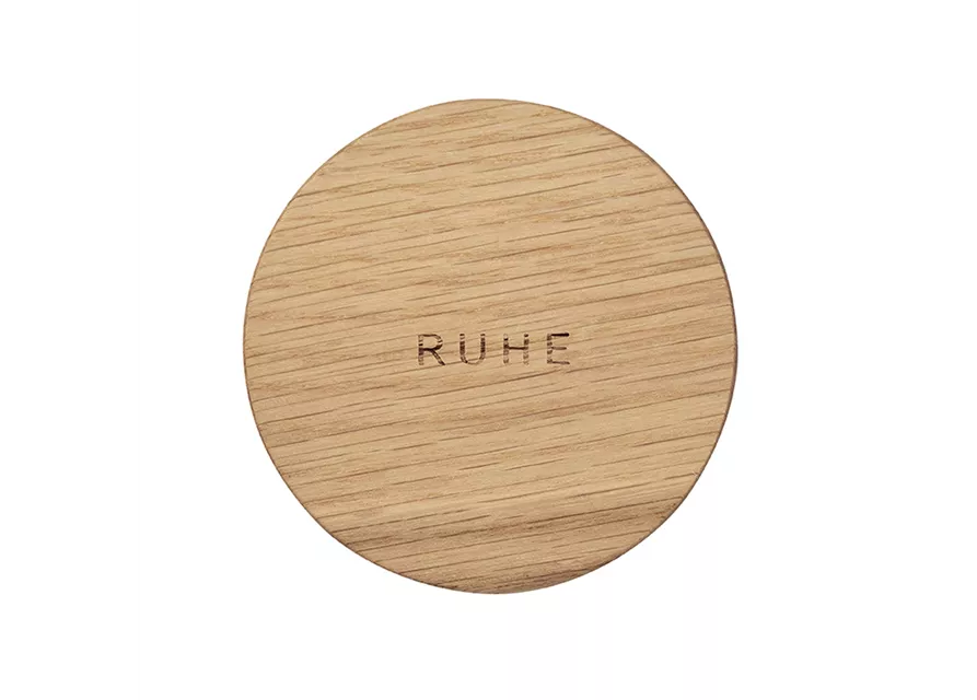 Duftkerze Cotton Blossom Baumwollblüte Glas-Windlicht mit echtem Eichenholzdeckel von Räder Design