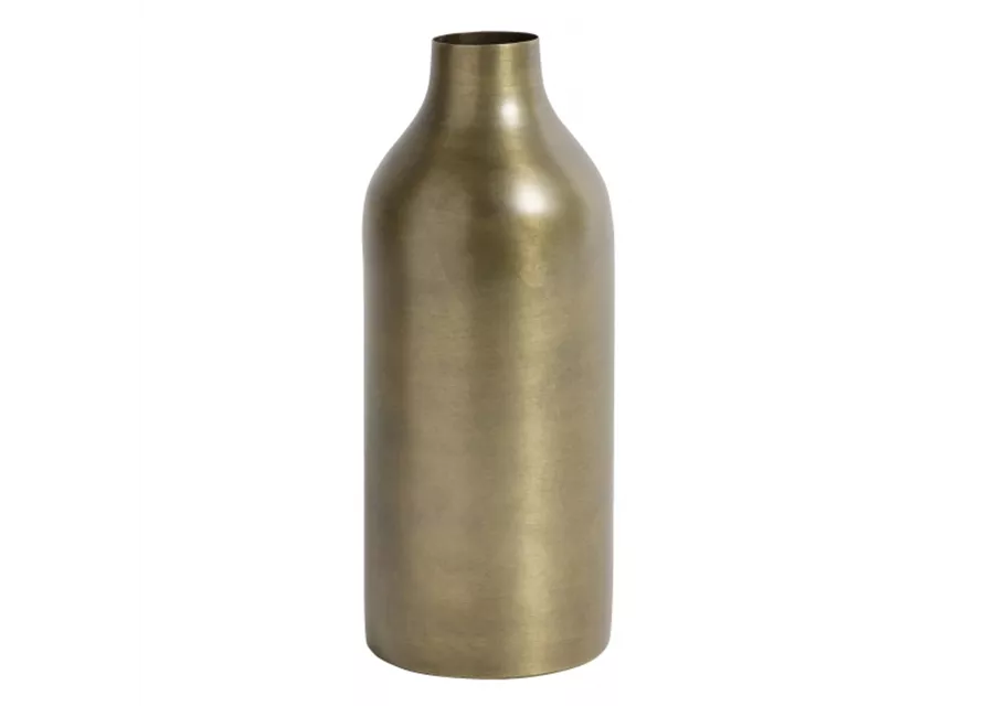 Vase von NORDAL bronzefarben H 23 cm schmale Flaschenform