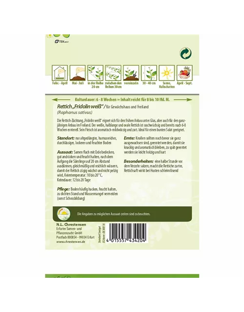 Rettich 'Fridolin weiß'