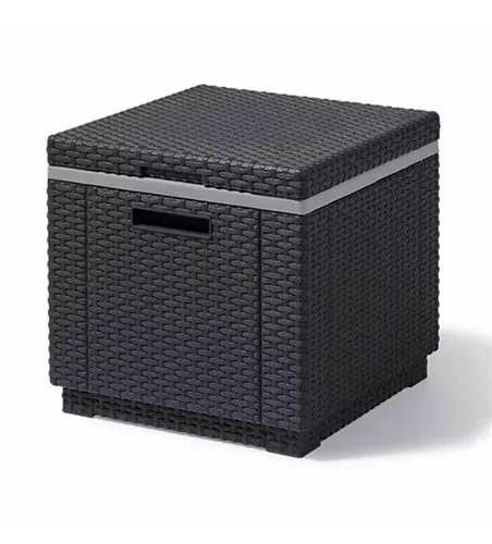 ICE-Cube Kühlbox graphit Geflechtoptik