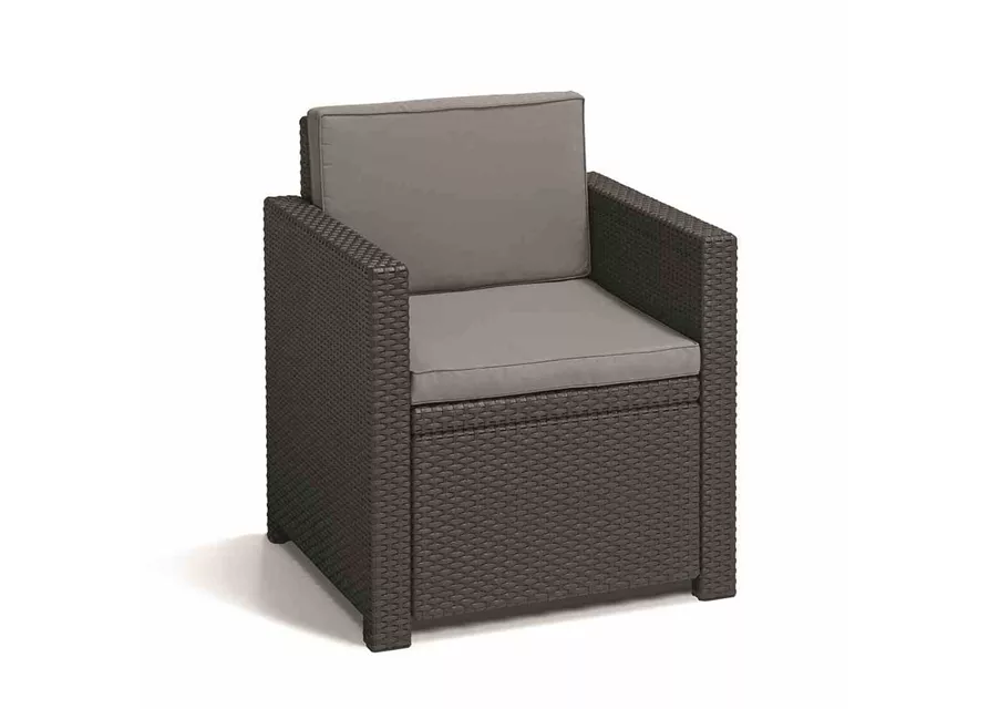 Monaco Loungeset, graphit 2Sessel,1Bank,1Tisch,Kissen