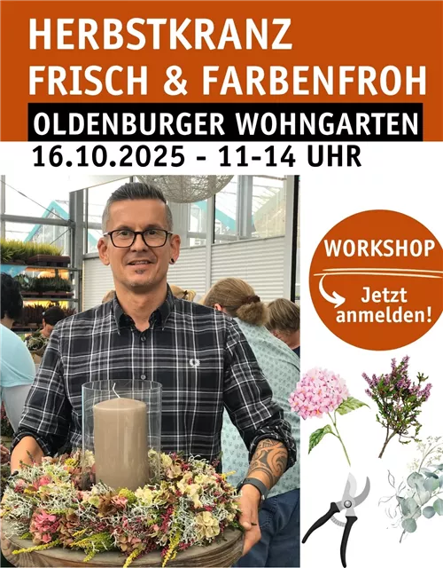 DIY-Workshop Nr. 1 „HERBSTKRANZ - FRISCH UND FARBENFROH“