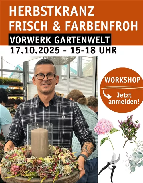 DIY-Workshop Nr. 4 „HERBSTKRANZ - FRISCH UND FARBENFROH“ 