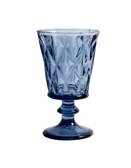  Weißweinglas Diamond in Blau opulent im Kristall-Look von NORDAL - Kopie